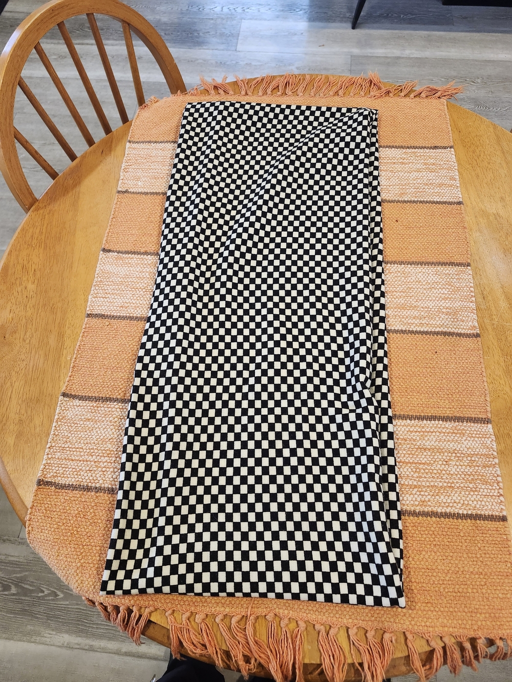 Black and White Checker Infinity Scarf - Women Accessories - Cashmere